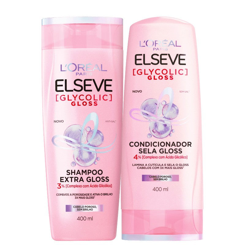Glicolico - Kit com Shampoo e Condicionador Sela Brilho